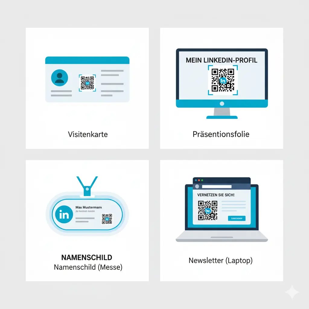 Einsatz von QR Code für Linkedin Profile 