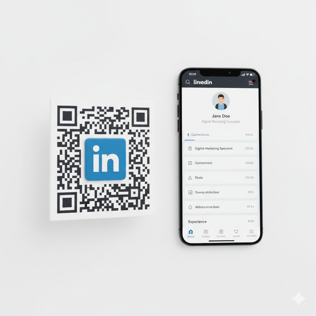 Linkedin Profil durch QR Code
