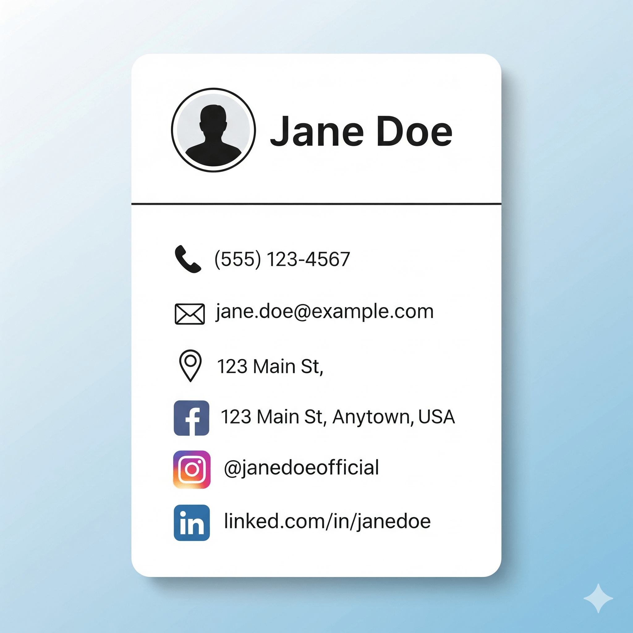 VCARD Daten